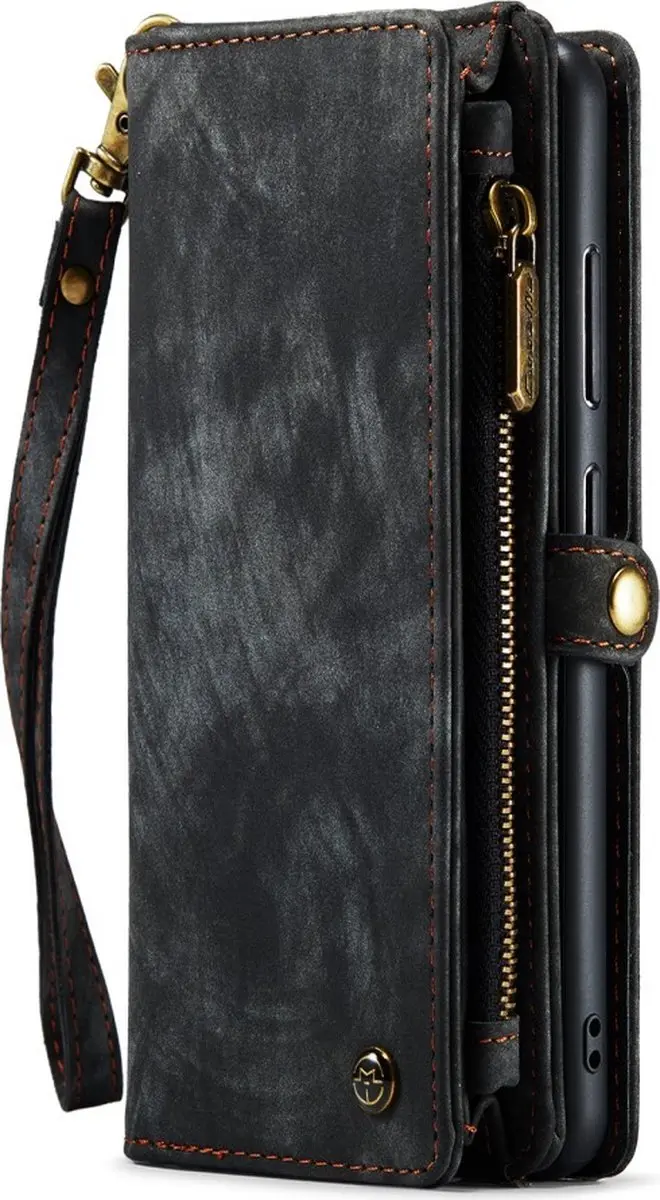 Caseme 008 Hoesje Samsung Galaxy S23 - 2-in-1 Book Case & Portemonnee - 8 Pasjes - Zwart