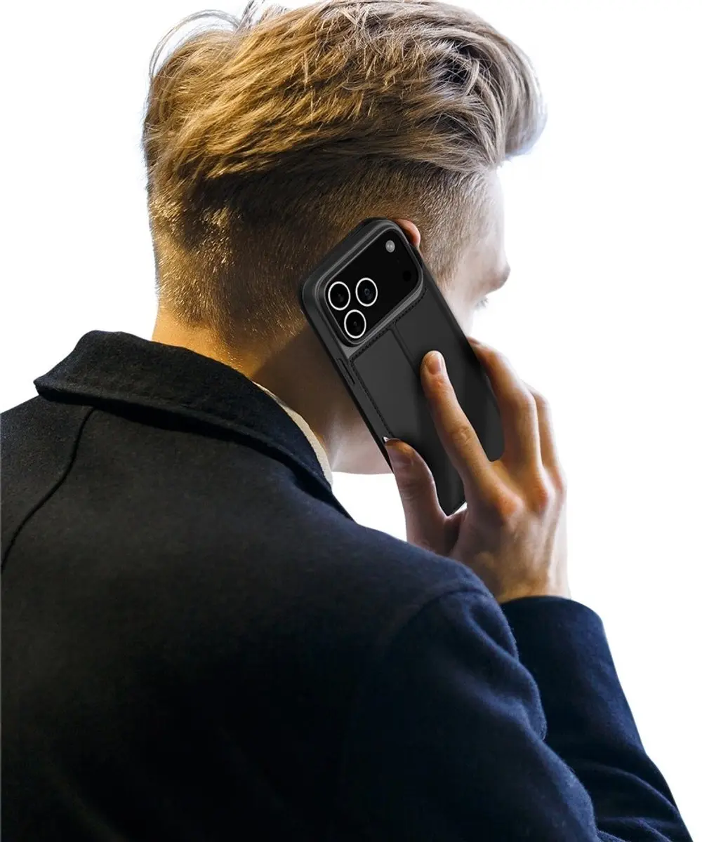 Dux Ducis iPhone 17 Pro Max Hoesje Slim Bookcase - Zwart