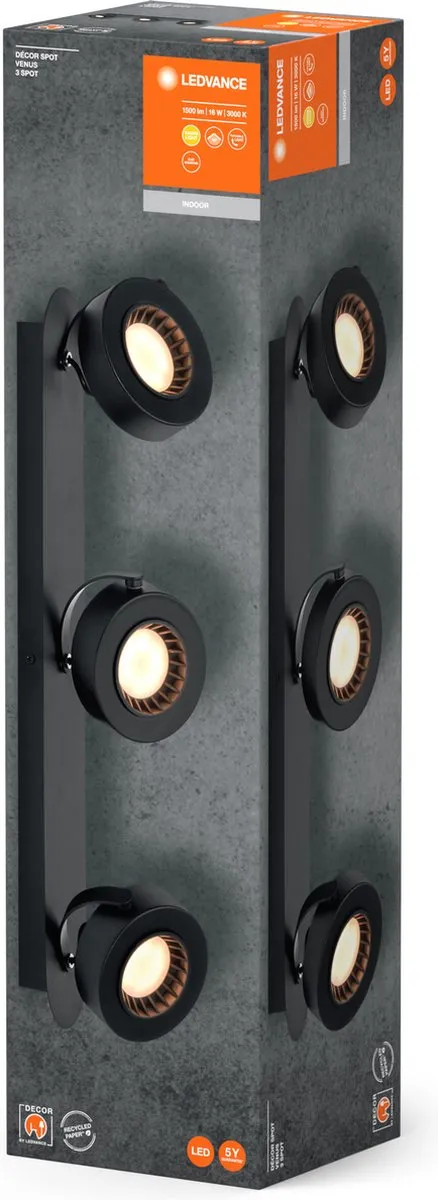 LEDVANCE Decor Spot Venus 16W 650lm - Zwart