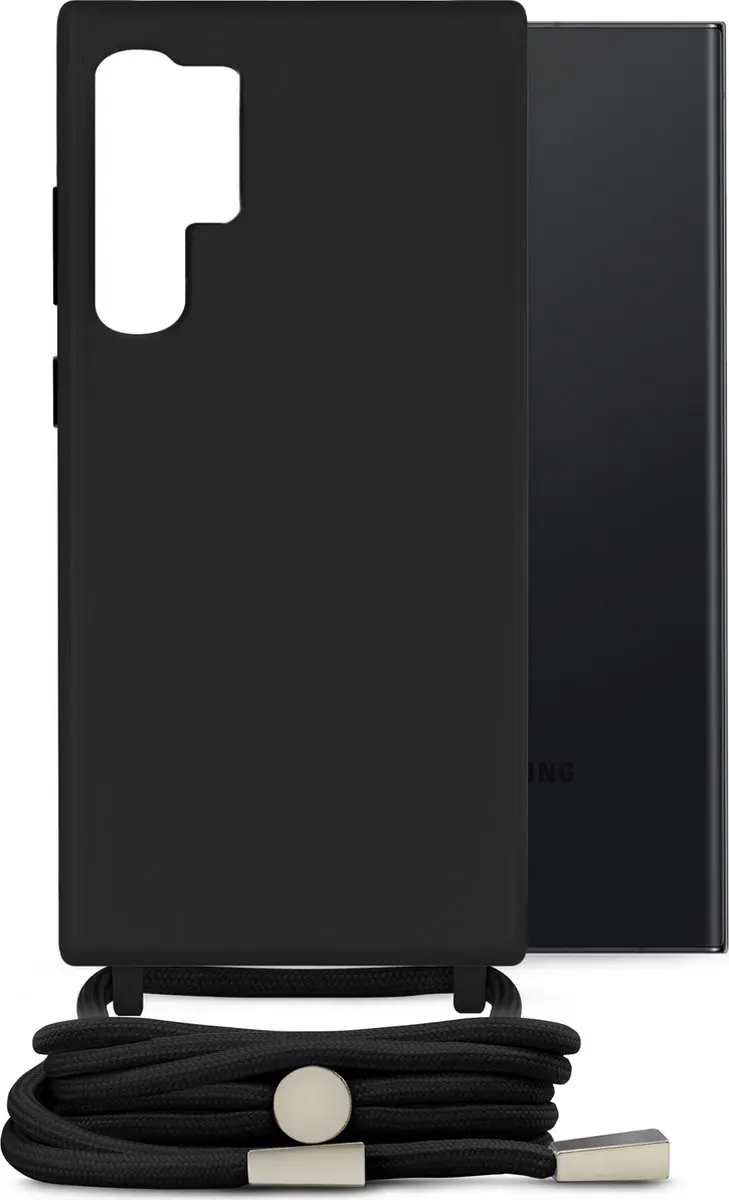 Mobilize Lanyard Gelly Hoesje Samsung Galaxy S23 Ultra - Zwart