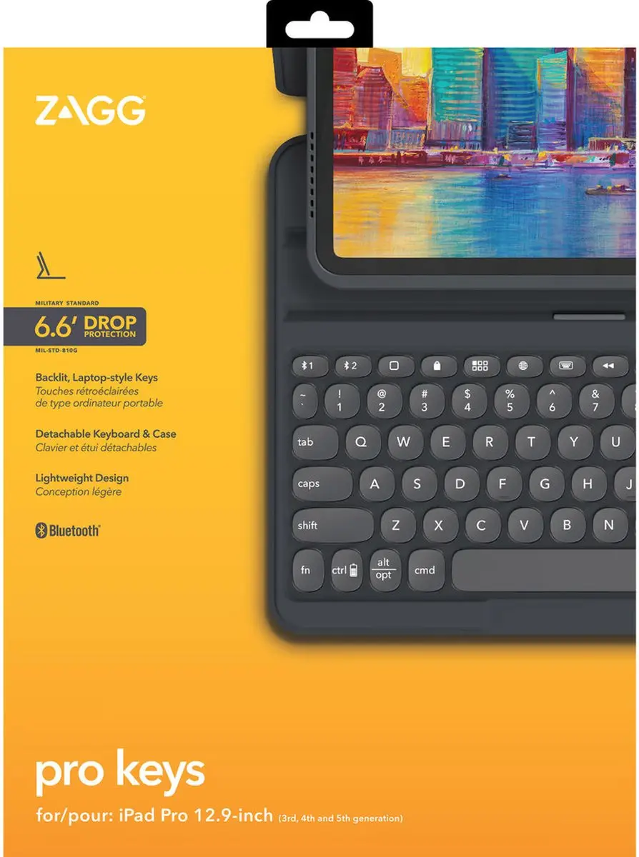 ZAGG Pro Keys Keyboard Bookcase Apple iPad Pro 12.9" - Zwart