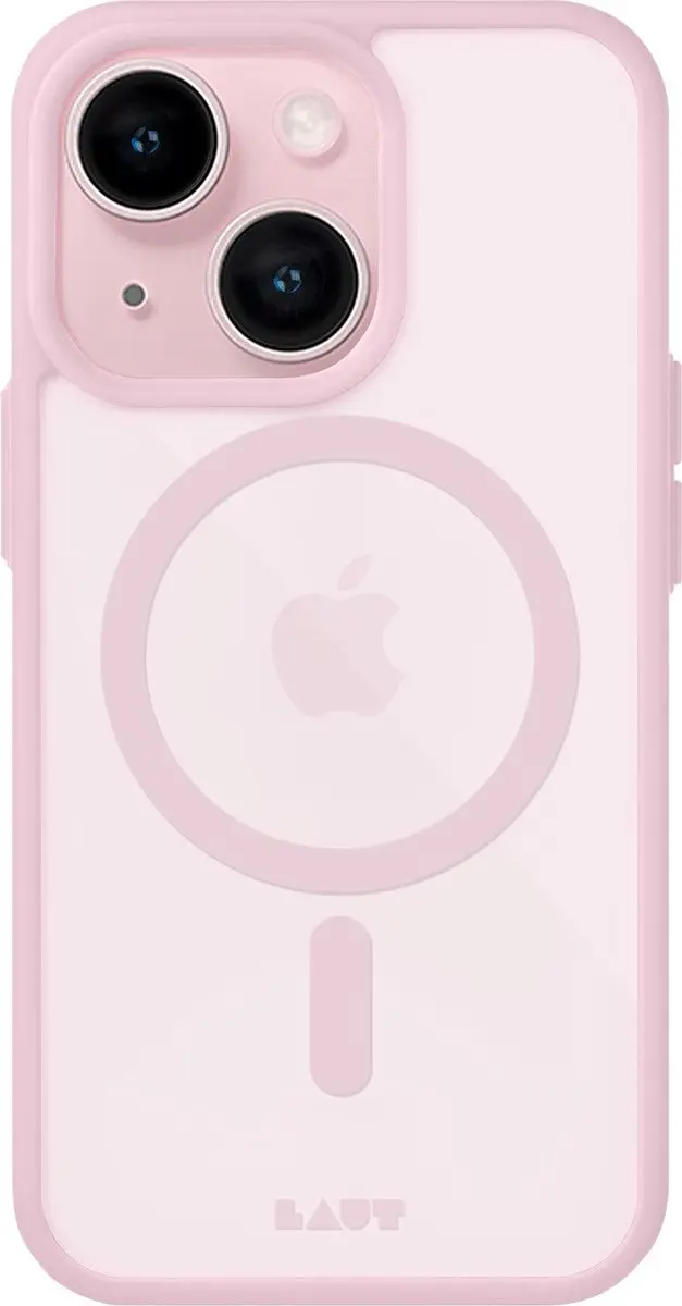 Laut HUEX PROTECT Hoesje iPhone 13/14/15 - Roze - MagSafe