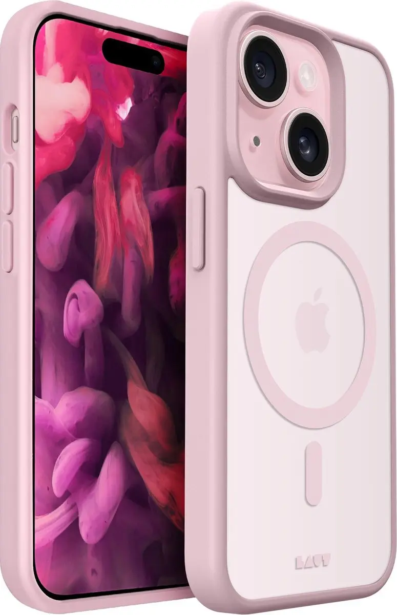 Laut HUEX PROTECT Hoesje iPhone 13/14/15 - Roze - MagSafe