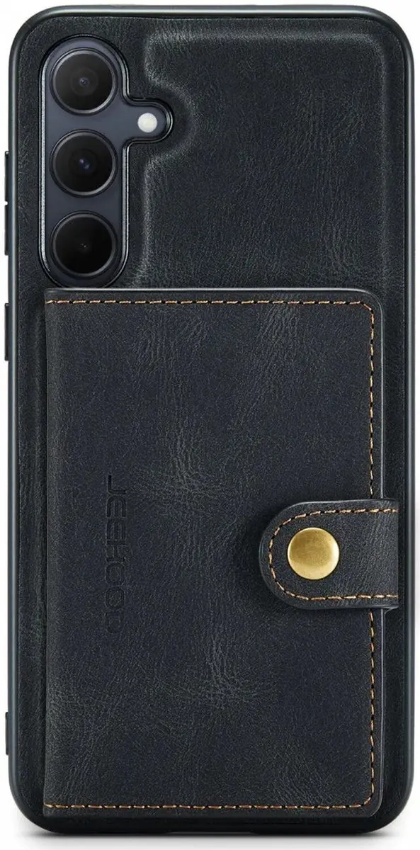 CaseMe JH-01 Hoesje Samsung Galaxy A55 - 4 Pasjes Zwart - afbeelding 6 van 6