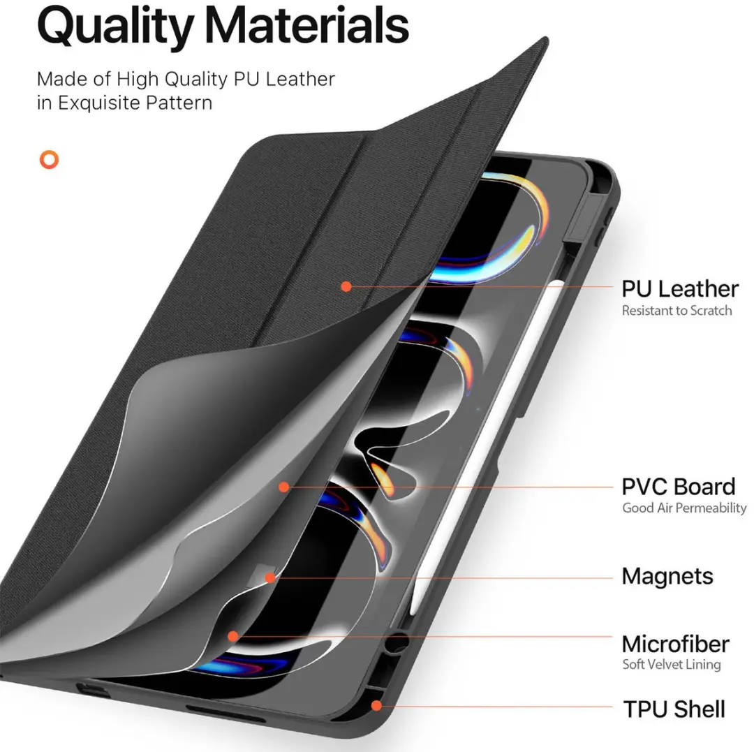 Dux Ducis Domo Book Case SH00075529 - iPad Pro 13 Hoes - Zwart - afbeelding 6 van 6