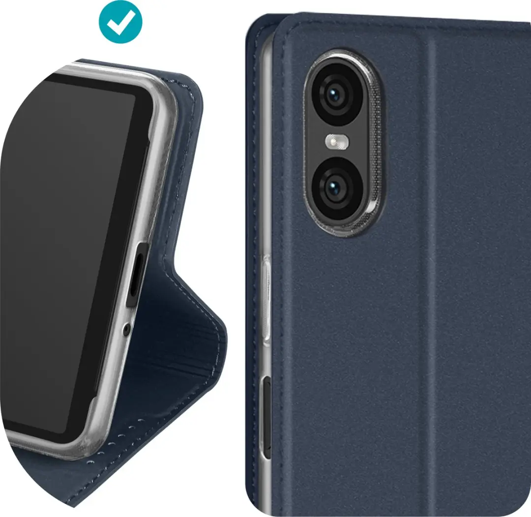 Dux Ducis Telefoonhoesje FOLIO-PRO-BL-XP106 - Sony Xperia 10 VI - Donkerblauw