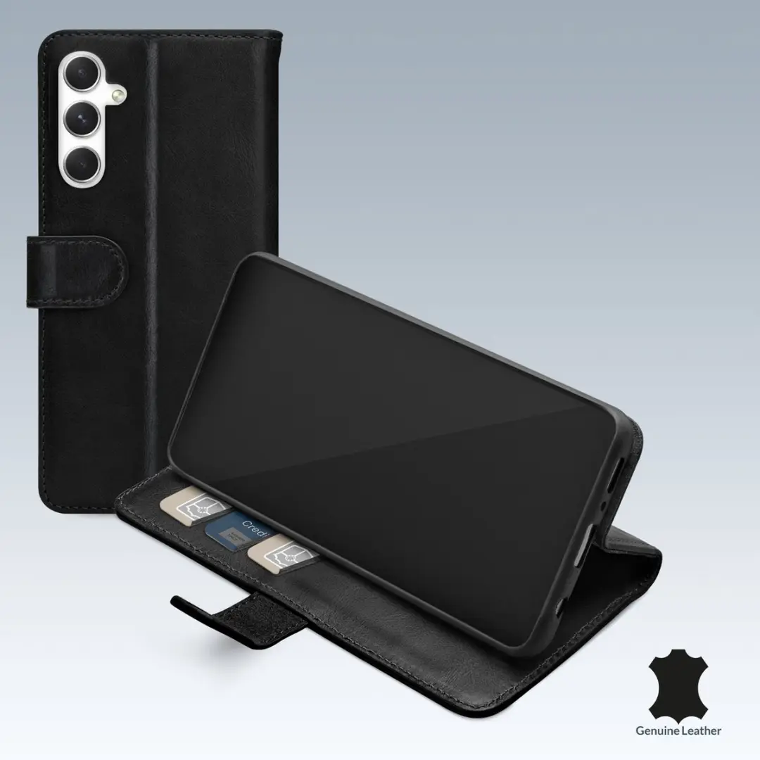 Mobilize Bookcase Hoesje Samsung Galaxy A54 - 4 Stuks - Effen Zwart