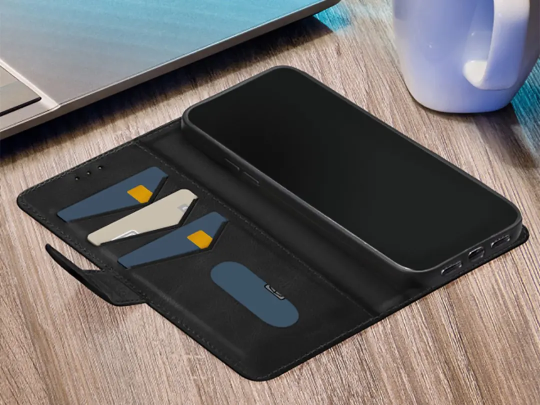 Mobilize Bookcase Hoesje Samsung Galaxy A54 - 4 Stuks - Effen Zwart
