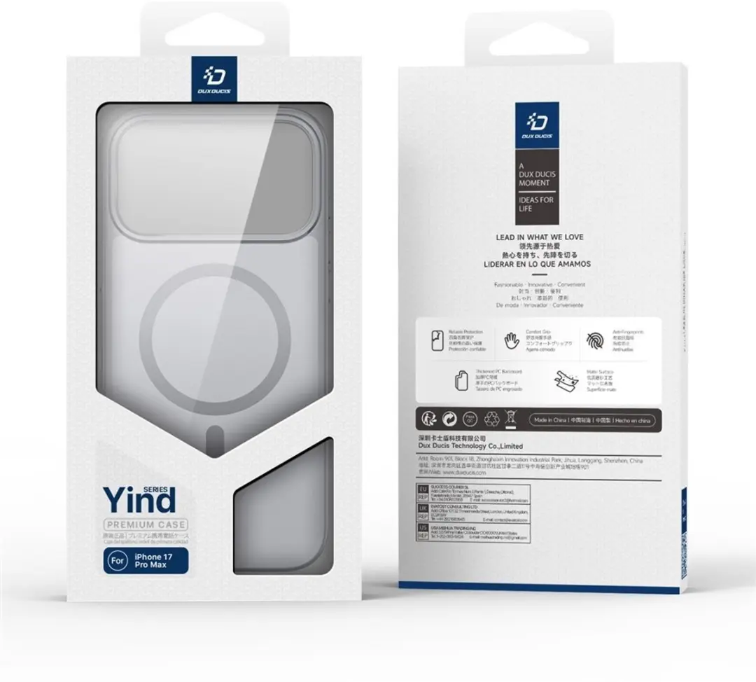 Dux Ducis Yind iPhone 17 Pro Max Hoesje - Grijs