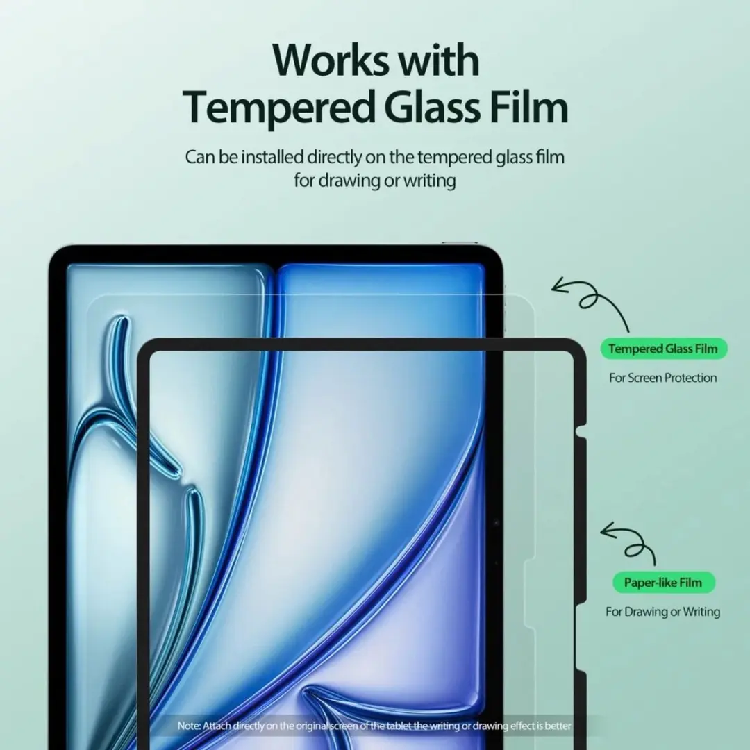 Dux Ducis Nano Paper Screenprotector iPad Air 13 (2024) - 13 Inch - Zwart/Transparant