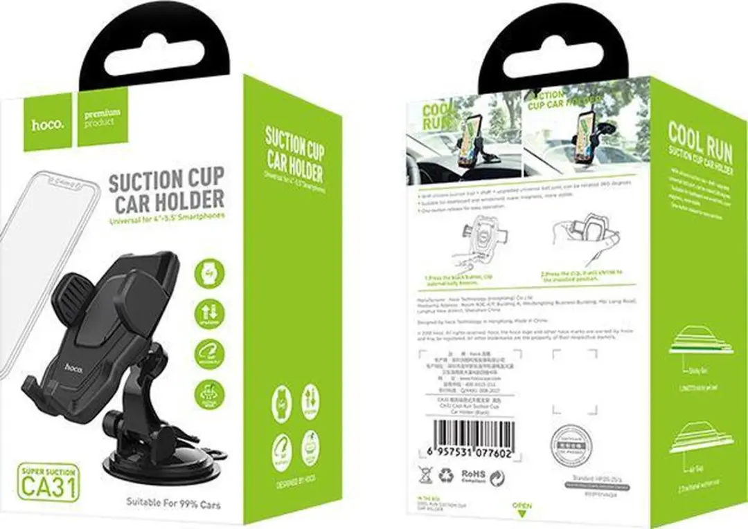 Hoco CA31 Universele Auto Telefoonhouder - 8 Inch - Zwart