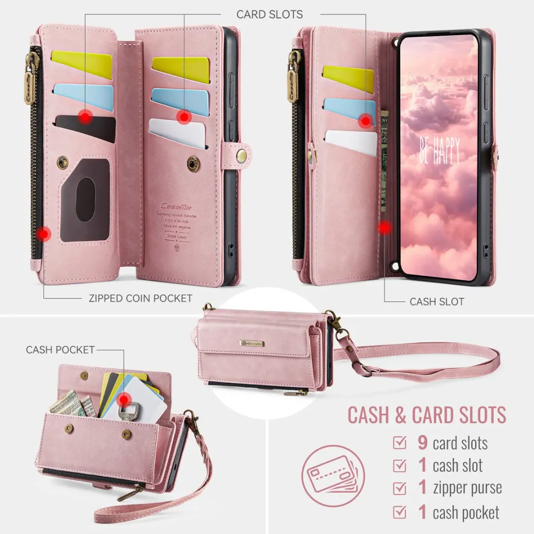 Caseme Hoesje Galaxy S26 Ultra Portemonnee - 9 Pasjes - Lichtroze - afbeelding 6 van 6