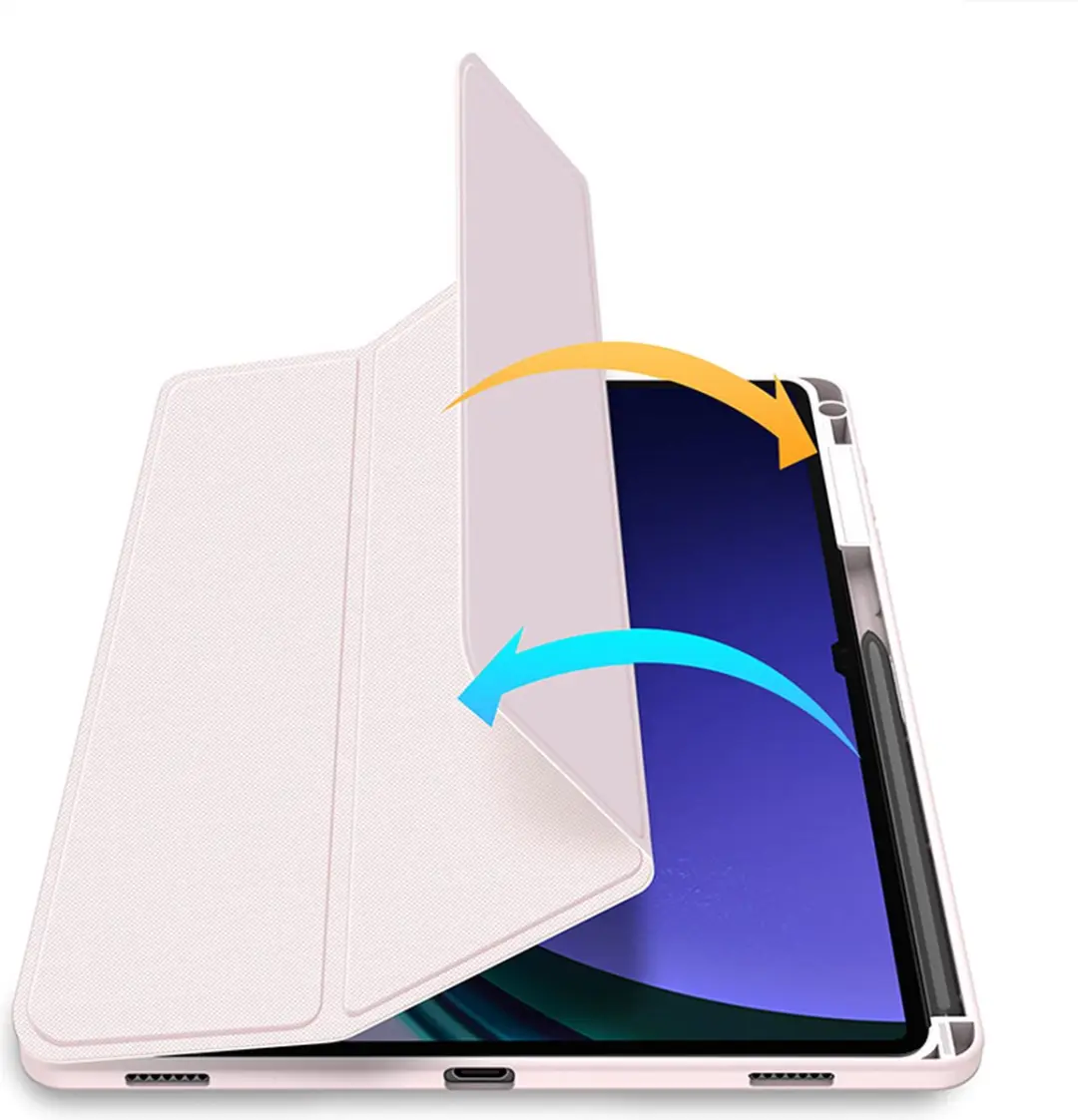 Dux Ducis Toby Series Tablethoes Samsung Galaxy Tab S10 Plus - Roze