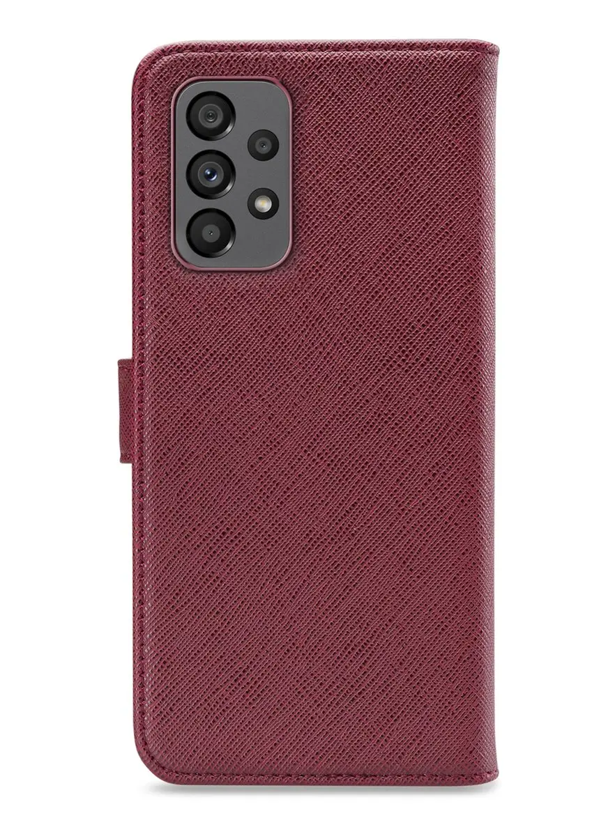 My Style MSFWLT1370 Telefoonhoesje Samsung Galaxy A73 - 3 Pasjes Bordeaux