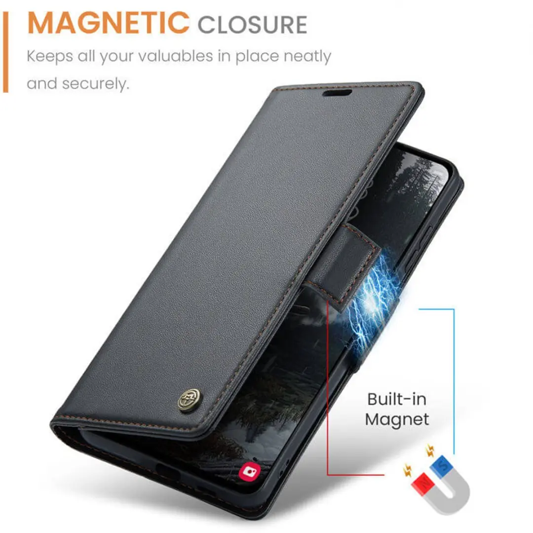 CaseMe Wallet Case Galaxy S25 Edge - RFID Zwart