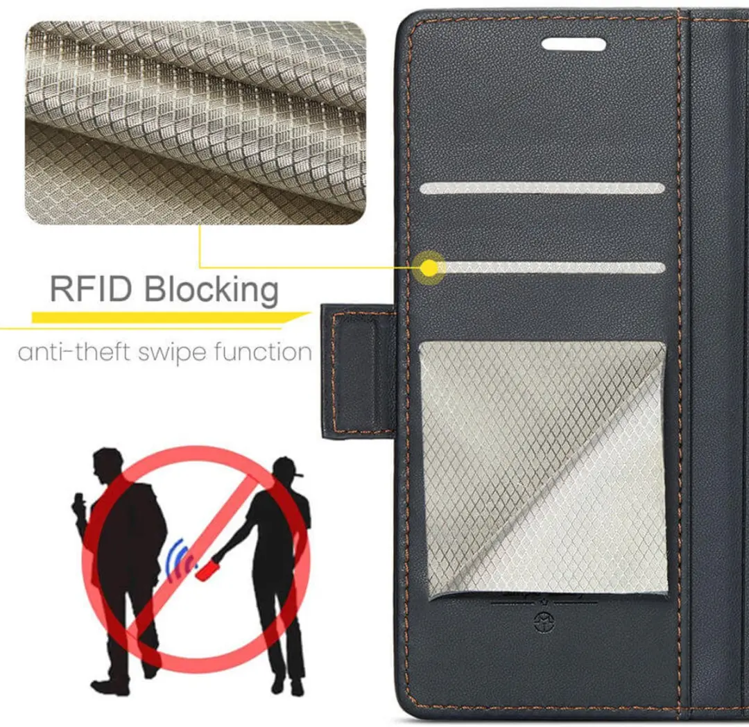 CaseMe Wallet Case Galaxy S25 Edge - RFID Zwart