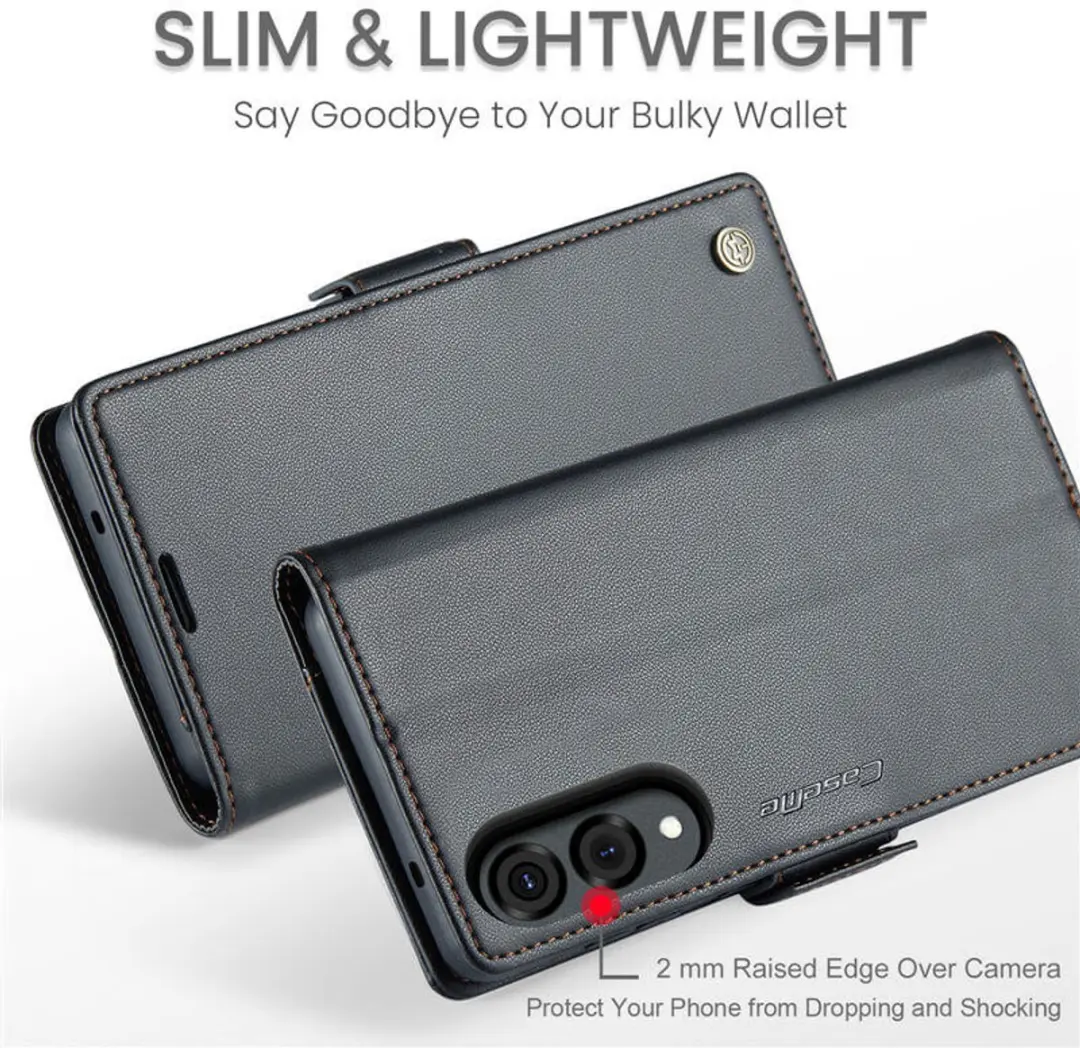 CaseMe Wallet Case Galaxy S25 Edge - RFID Zwart