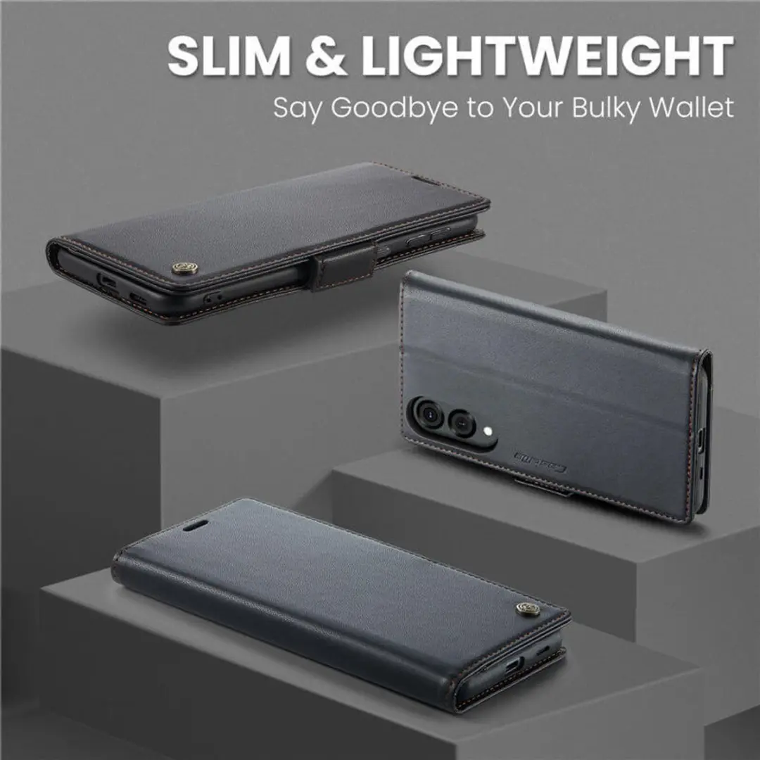 CaseMe Wallet Case Galaxy S25 Edge - RFID Zwart - afbeelding 6 van 6