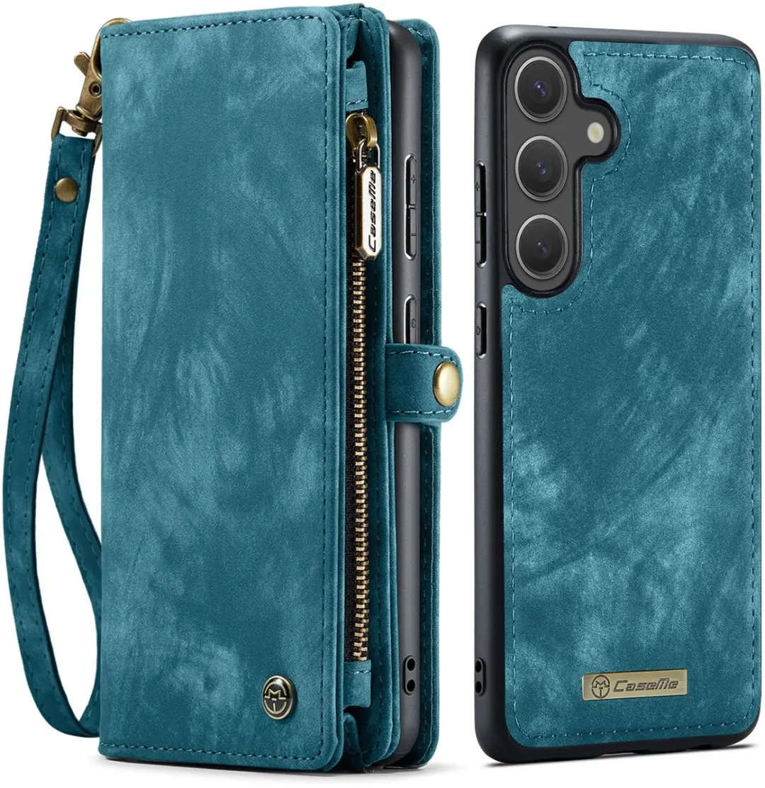Caseme 008 Hoesje Samsung Galaxy S25 FE - Blauw - 8 Pasjes