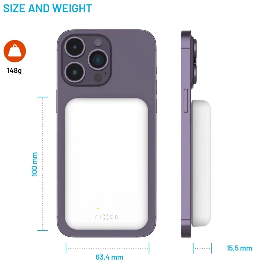Fixed Powerbank FIXZENM-6-WH 6000mAh - Wit