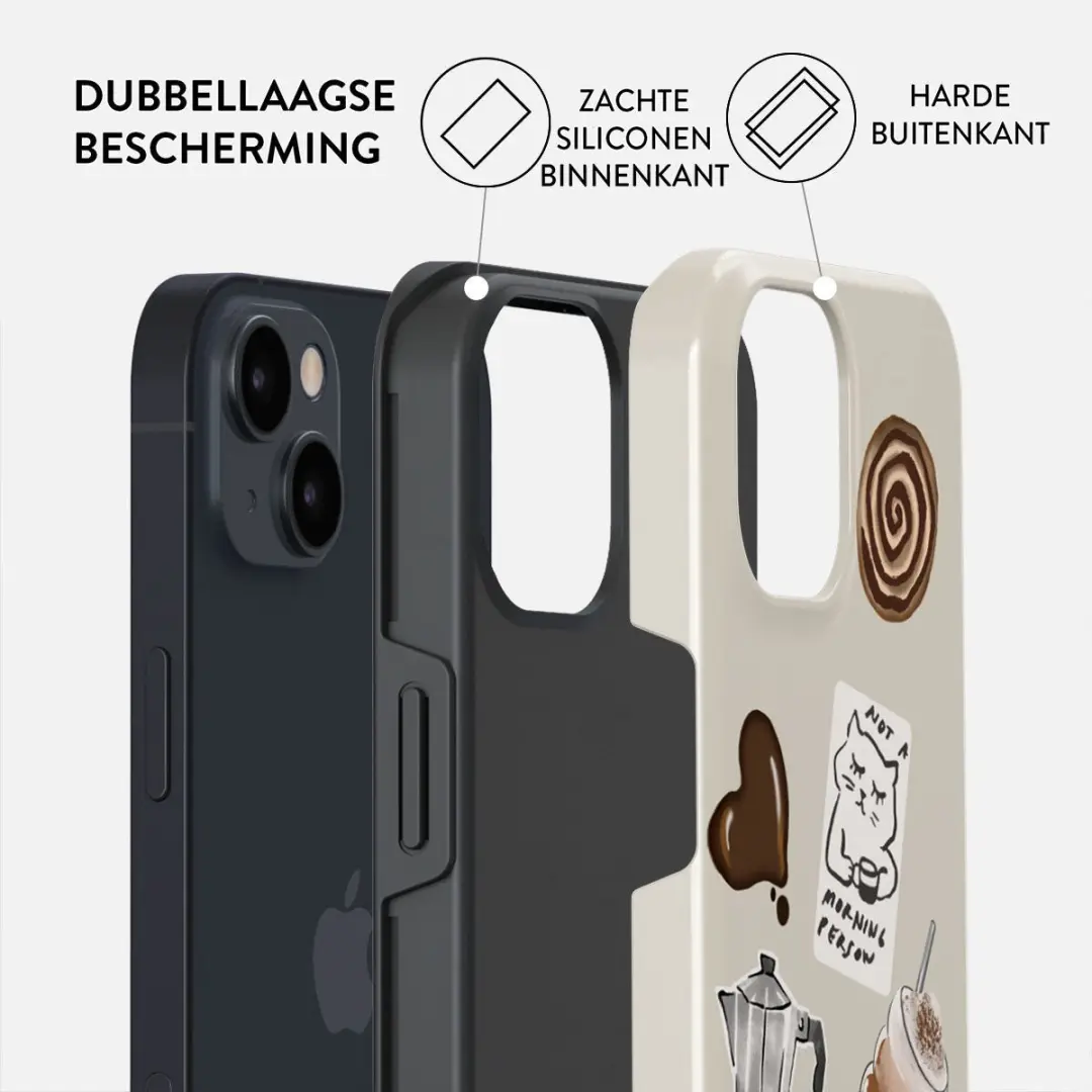 Burga Tough MagSafe Hoesje iPhone 15 - Oat Milk Please