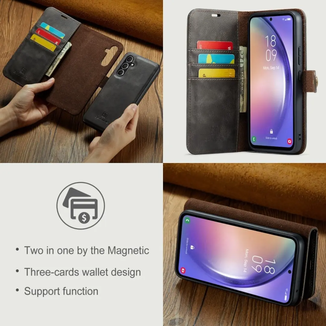 DG.MING Hoesje Samsung Galaxy A54 Book Case - Grijs