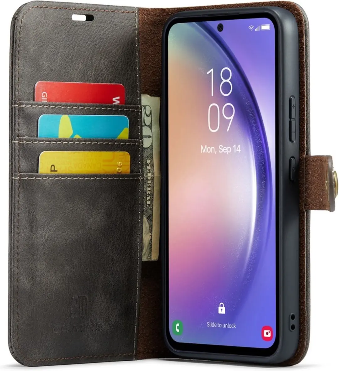 DG.MING Hoesje Samsung Galaxy A54 Book Case - Grijs