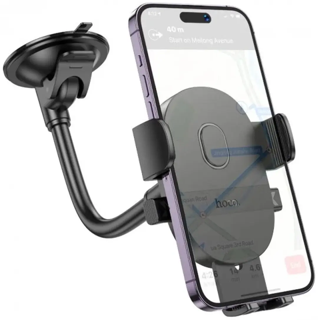 Hoco H20 Telefoonhouder Auto Voorruit - Universeel 7 Inch - Zwart