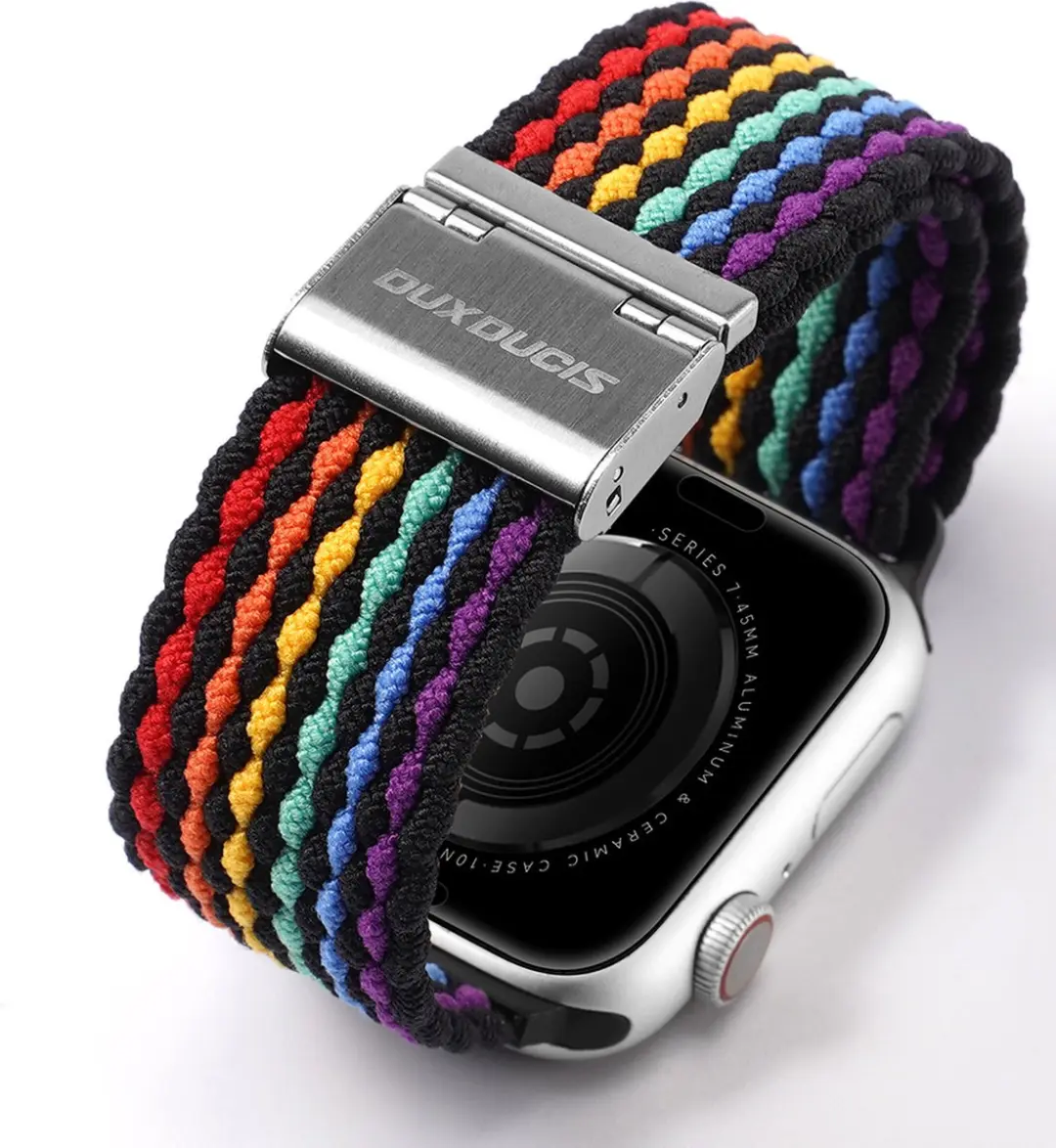 Dux Ducis Apple Watch Band - Gevlochten - Donkere Strepen - One Size