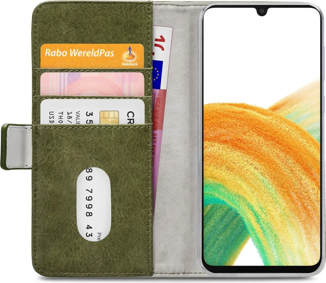 Mobilize Elite Gelly Bookcase Portemonnee Galaxy A33 - Groen