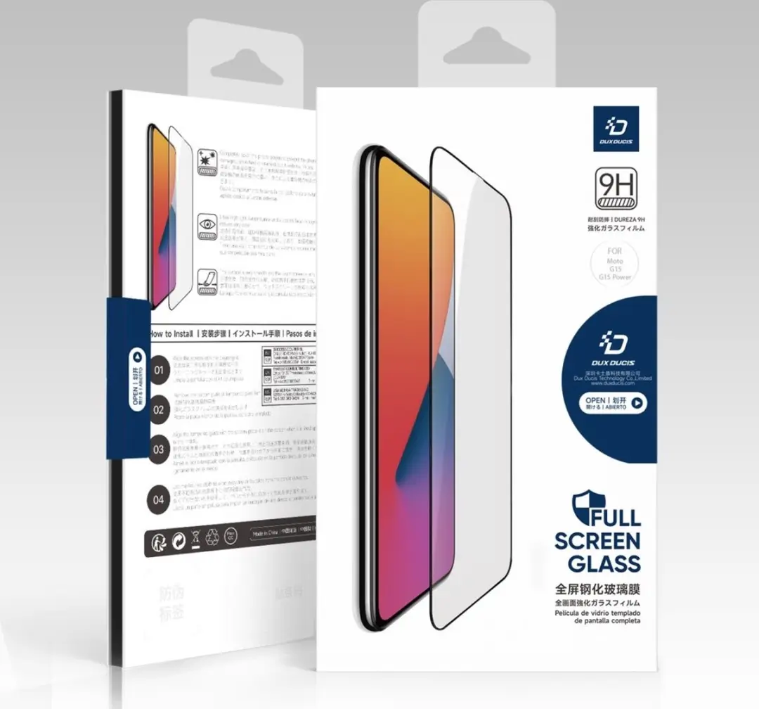 Dux Ducis Full-Cover Tempered Glass Moto G15/G17 - Zwart