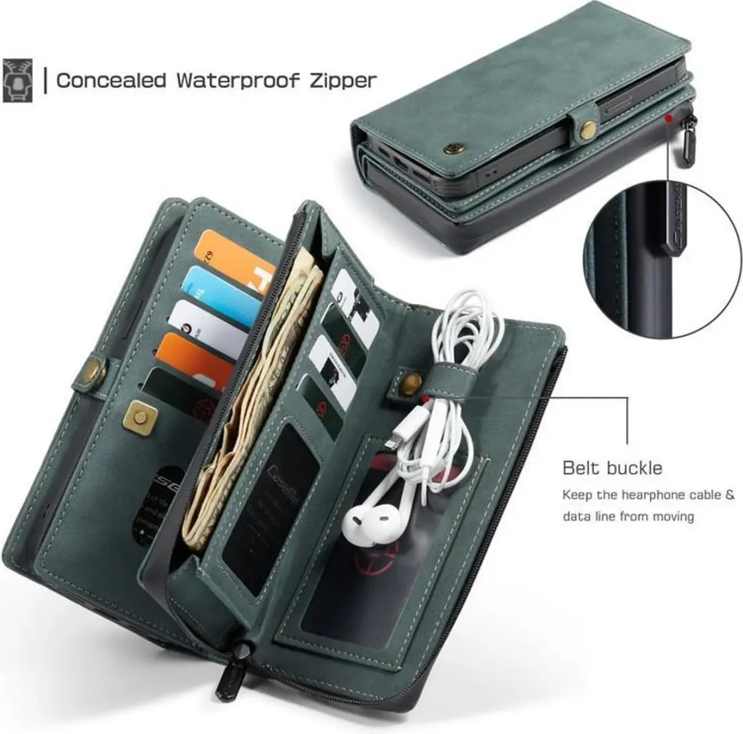 Caseme iPhone 13 Pro Wallet Book Case IP13P-40 - Donkerblauw - afbeelding 6 van 6