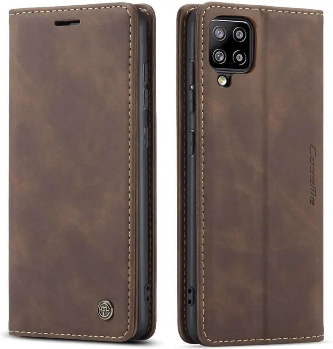 Caseme Retro Wallet Hoesje - Samsung Galaxy A42 - Coffee - 2 Pasjes