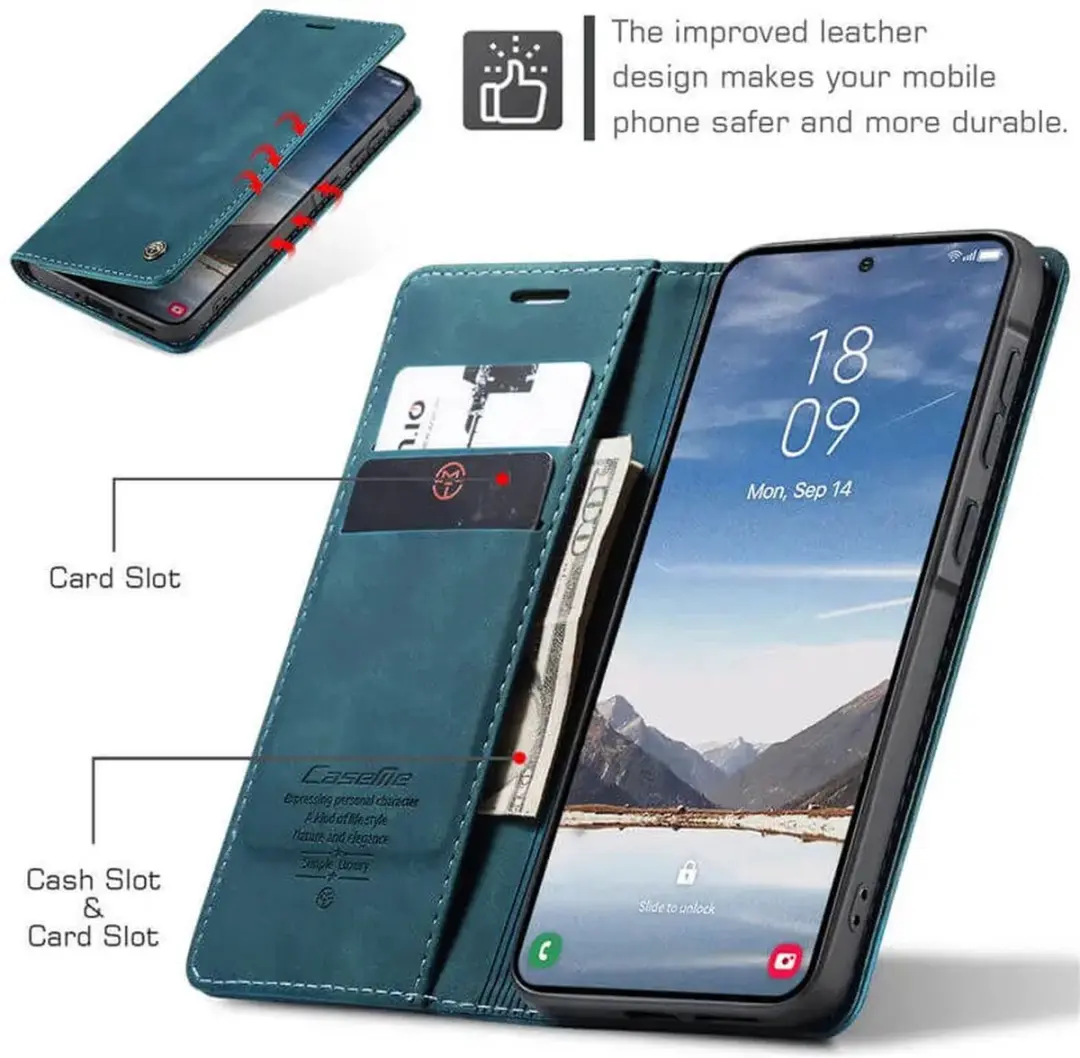 Caseme 013 Hoesje Samsung Galaxy A37 - Book Case Blauw