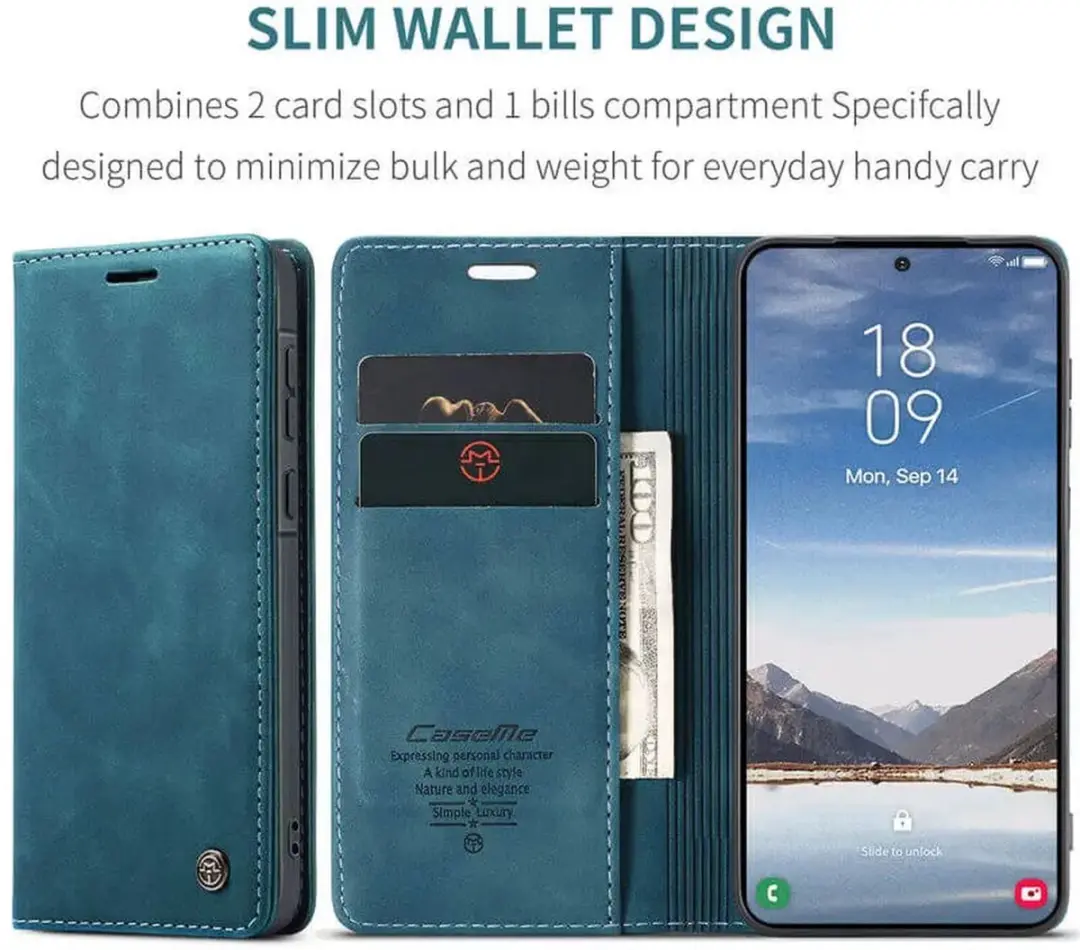 Caseme 013 Hoesje Samsung Galaxy A37 - Book Case Blauw