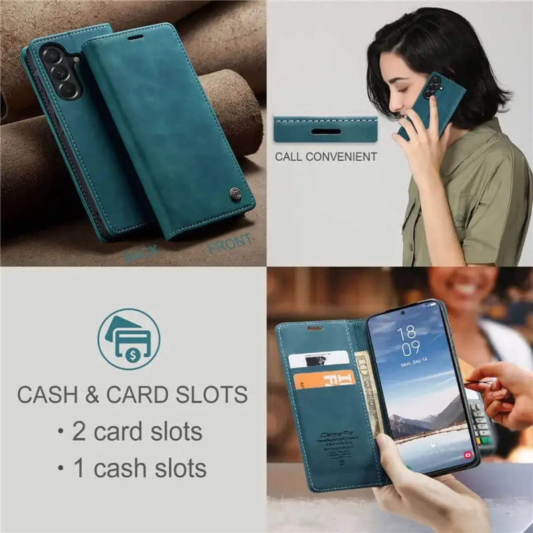 Caseme 013 Hoesje Samsung Galaxy A37 - Book Case Blauw