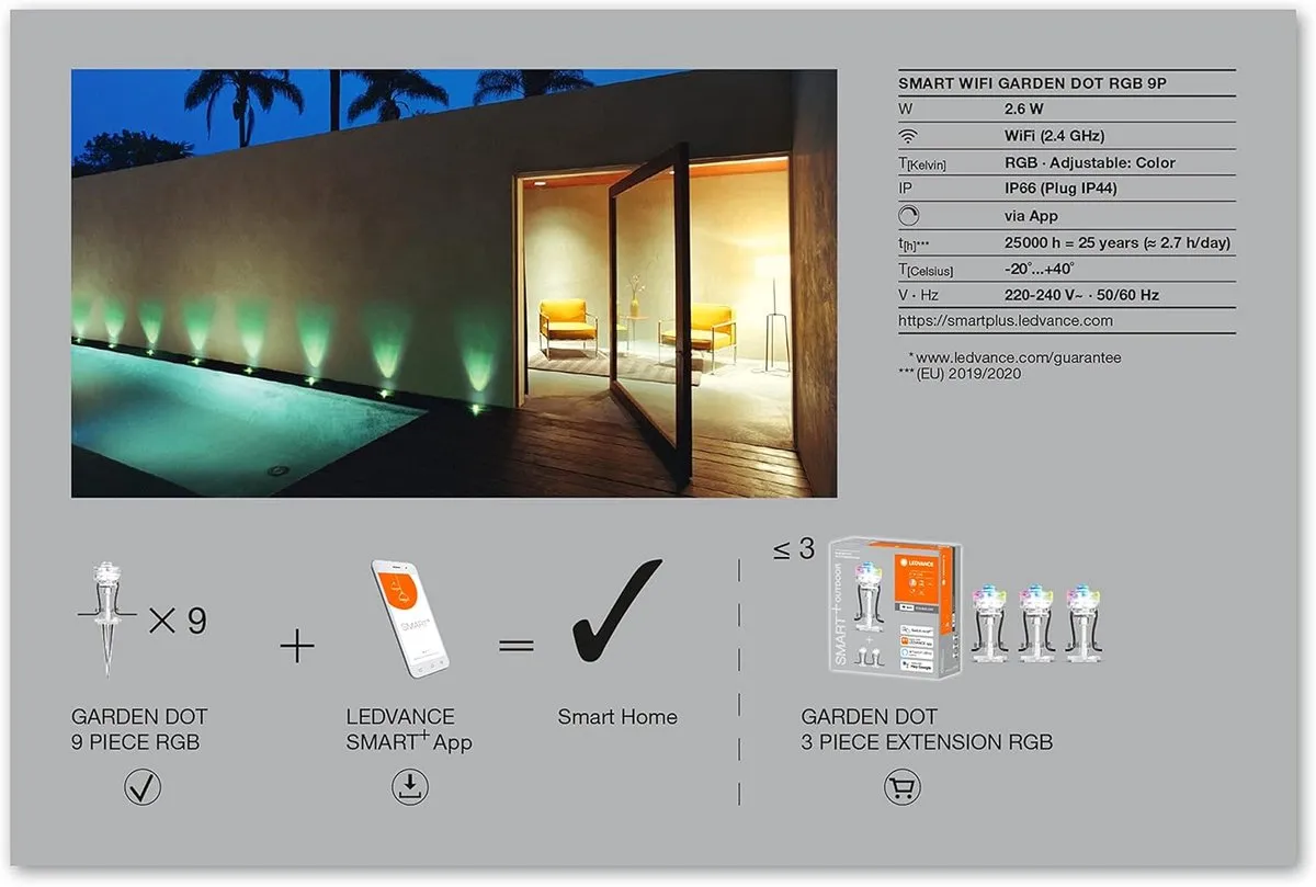 LEDVANCE SMART+ Garden Spot Multicolor - RGB Tuinarmatuur - afbeelding 6 van 6
