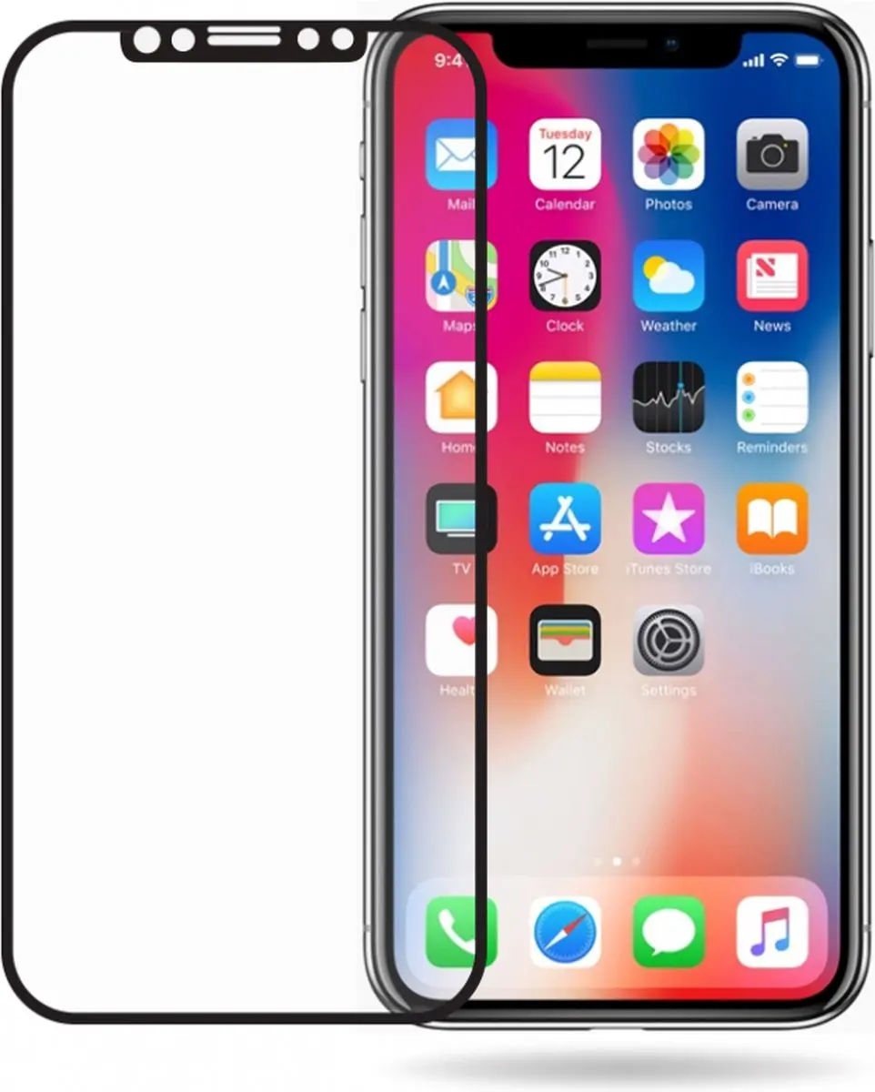 Mobilize iPhone X Glas Screenprotector - Case Friendly
