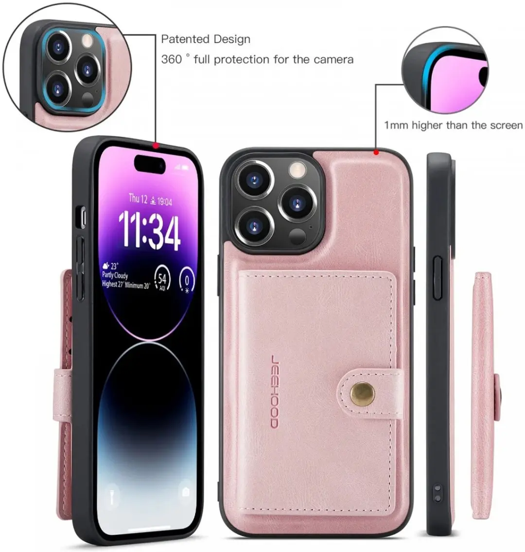Caseme JH-01 Hoesje iPhone 15 Pro - Roze - afbeelding 6 van 6