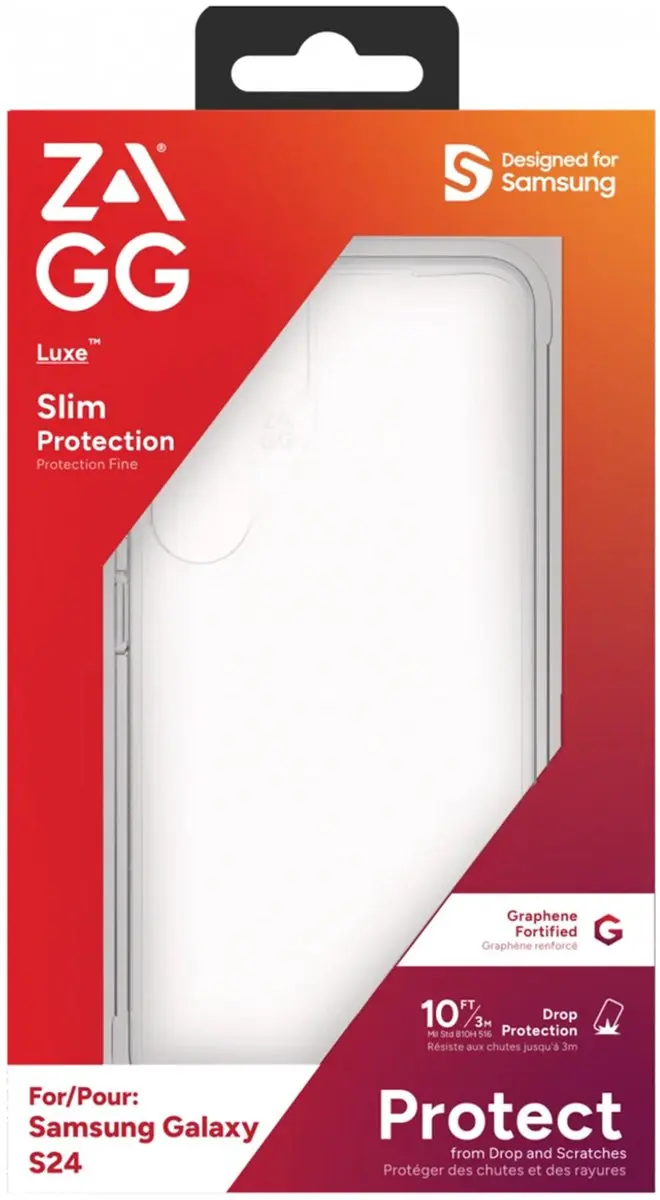 ZAGG Luxe Hoesje Samsung Galaxy S24 3M Valbescherming Transparant - 702313551