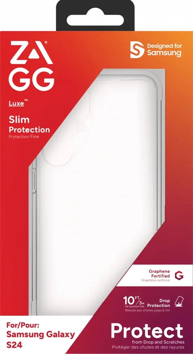ZAGG Luxe Hoesje Samsung Galaxy S24 3M Valbescherming Transparant - 702313551