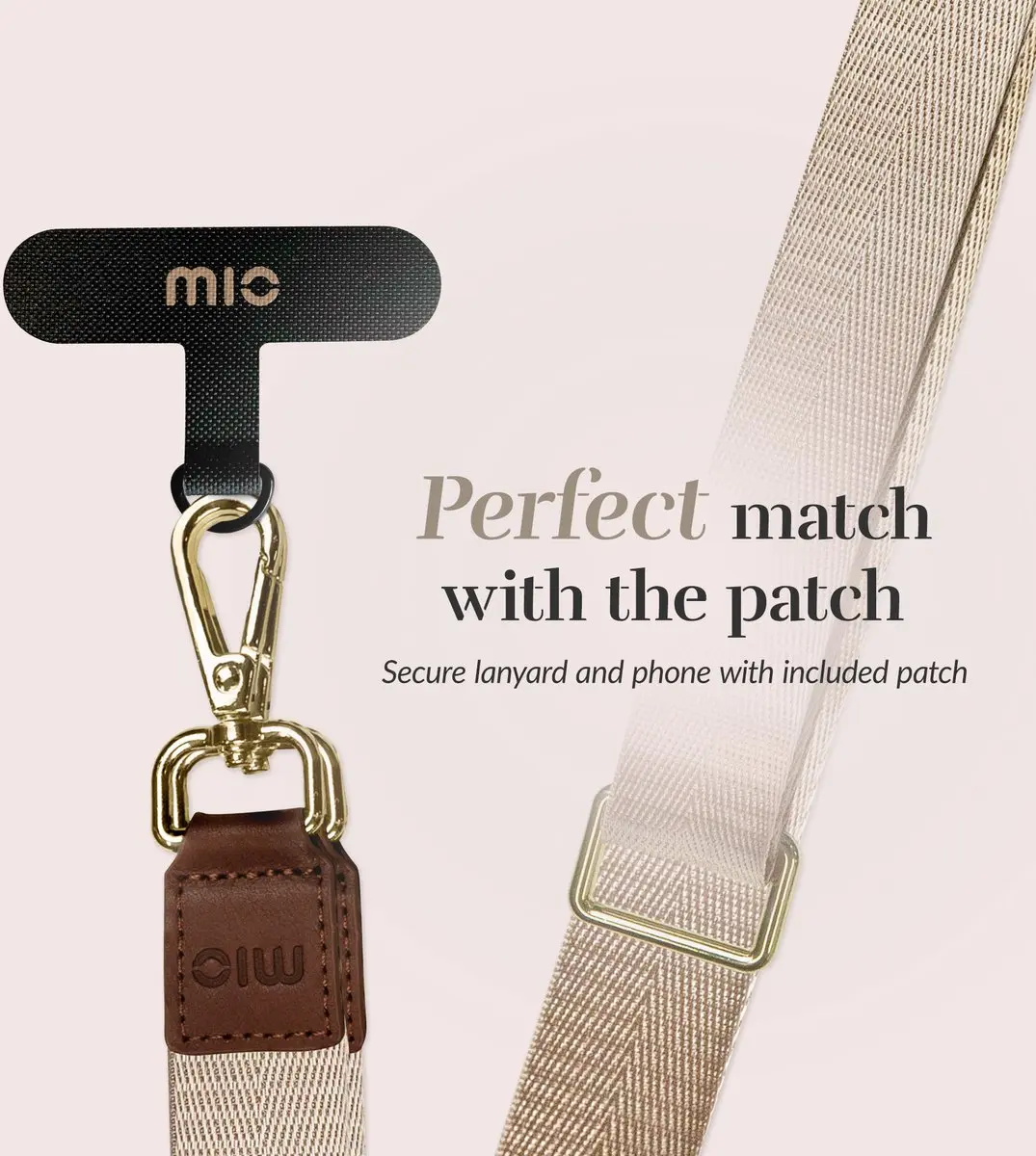 Mobilize Mio Nylon Universeel Telefoonkoord Verstelbaar - Sand