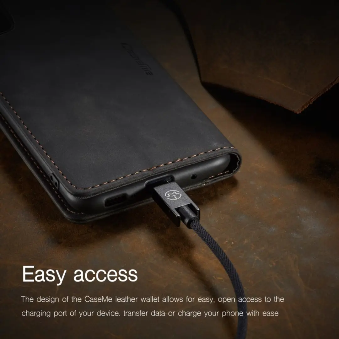 Caseme Book Case Samsung Galaxy S21 - 2 Pasjes - Zwart - afbeelding 6 van 6