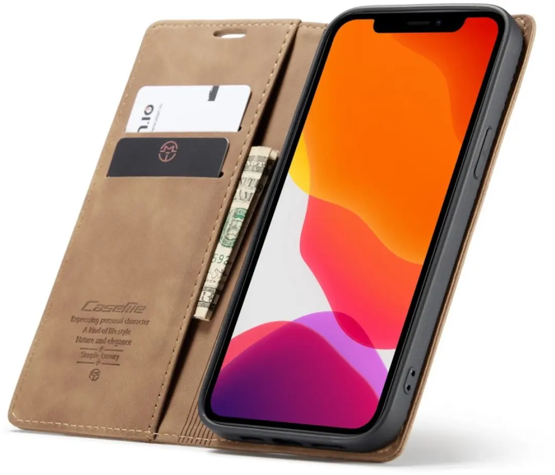 Caseme Book Case IP12P-02(C02) iPhone 12/12 Pro - 2 Pasjes - Bruin
