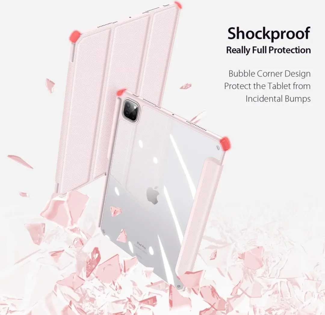 Dux Ducis Toby Tri-Fold Book Case iPad Pro 11 2024/2025 - Roze