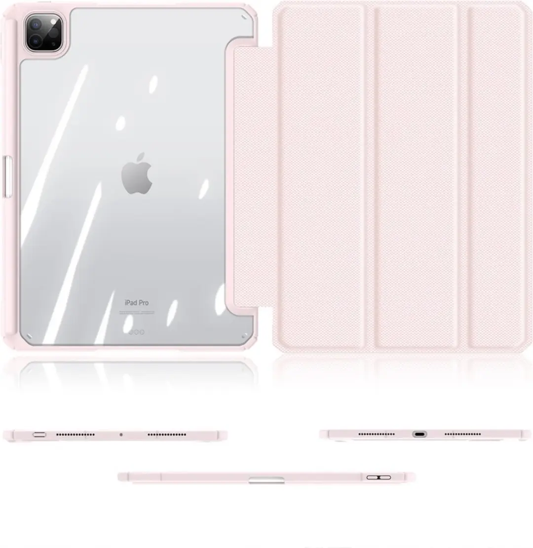 Dux Ducis Toby Tri-Fold Book Case iPad Pro 11 2024/2025 - Roze - afbeelding 6 van 6