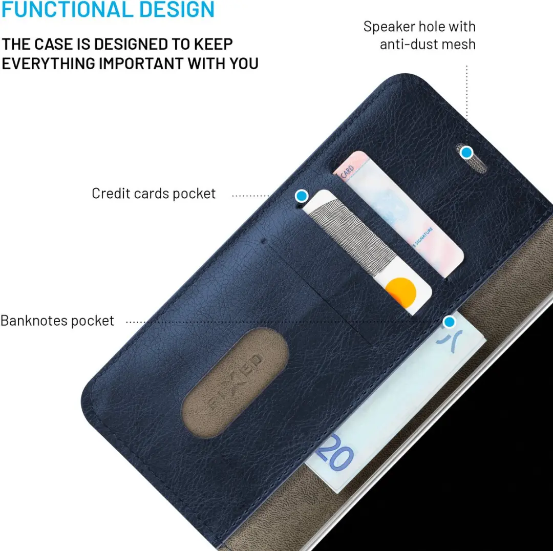 Fixed Opus Flip Cover FIXOP3-1702-BL - Samsung Galaxy A37 5G - Blauw