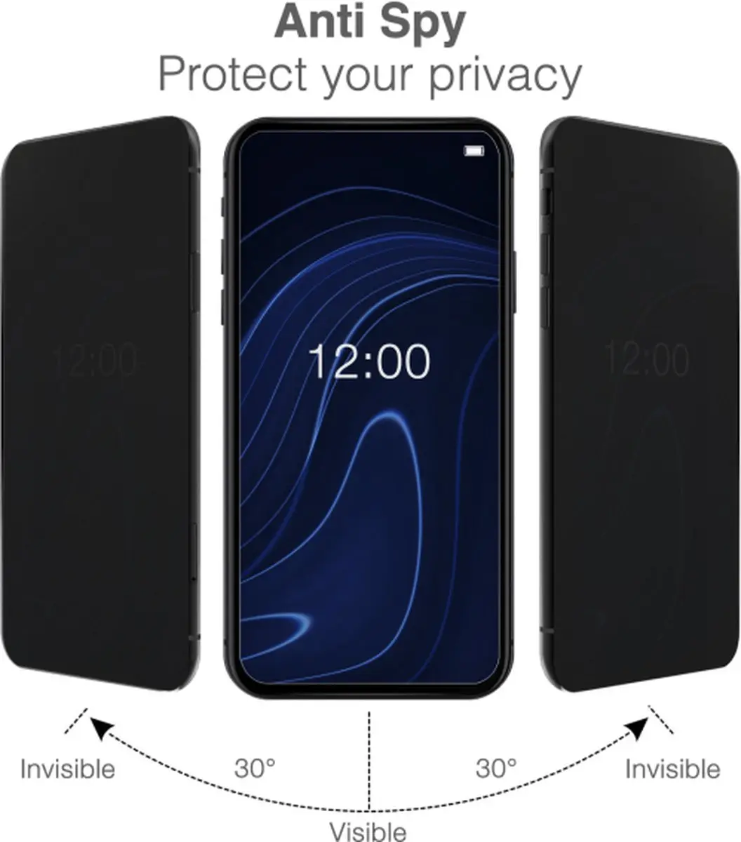 Mobilize Privacy Glass Screen Protector iPhone SE 2020/2022 - Zwart Frame