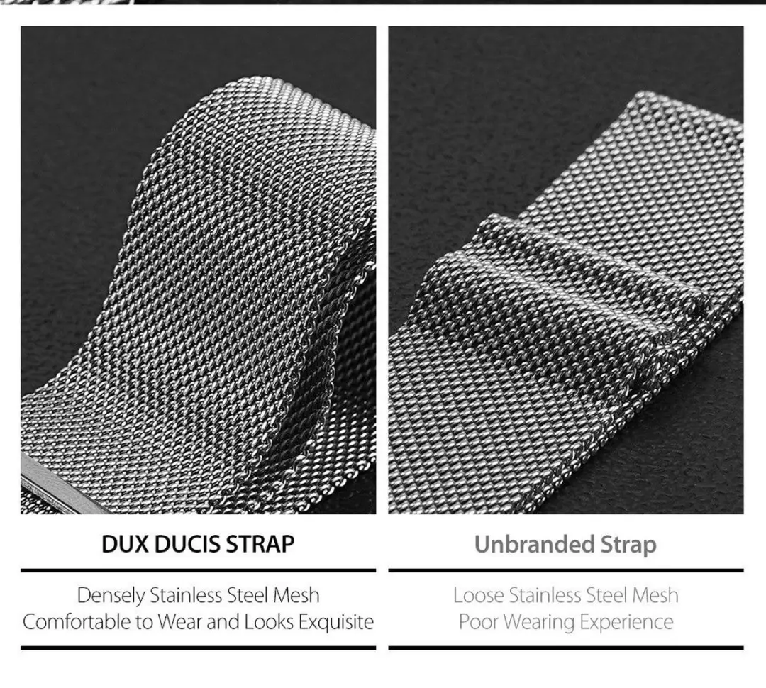 Dux Ducis Milanese Smartwatchband 22mm - Zilver