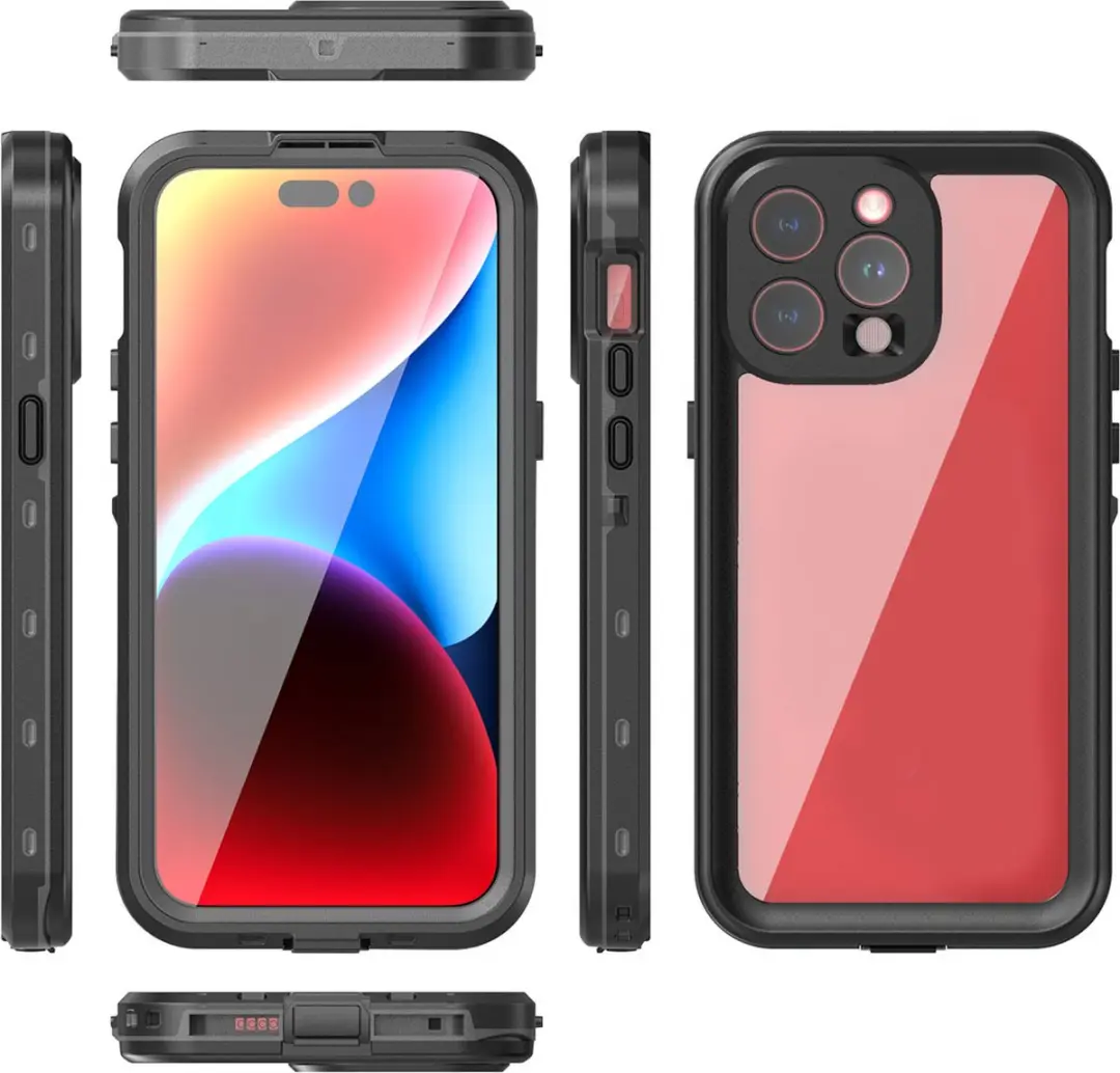 Redpepper Dot Plus Waterproof Backcover iPhone 15 Pro Max - Zwart